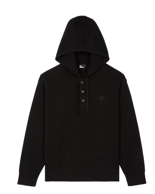 Pull &agrave; capuche noir