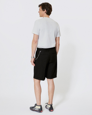 Black chain dart shorts