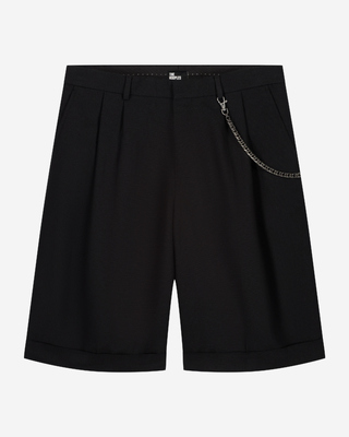 Black chain dart shorts