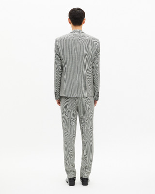 Black and white houndstooth suit jacket