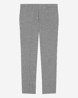 Black and white houndstooth tailored suit pants