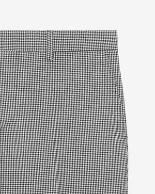 Black and white houndstooth tailored suit pants