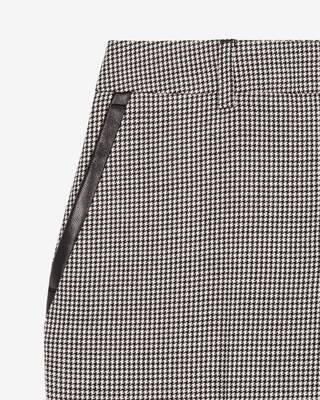 Black and white houndstooth tailored pants