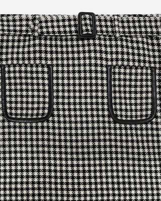Short black and white houndstooth skirt