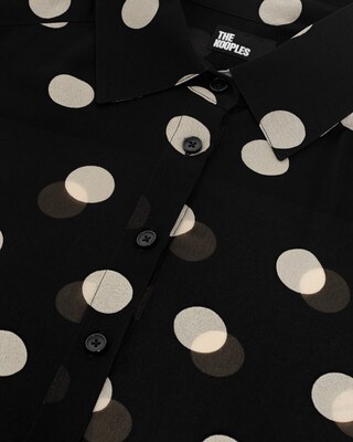 Black polka-dot shirt