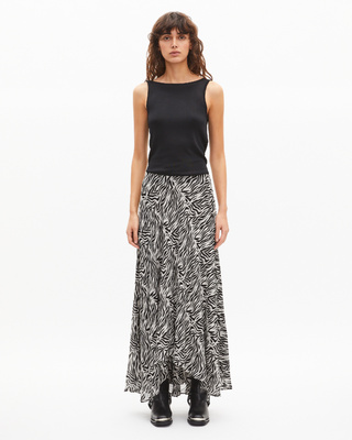 Long zebra print skirt