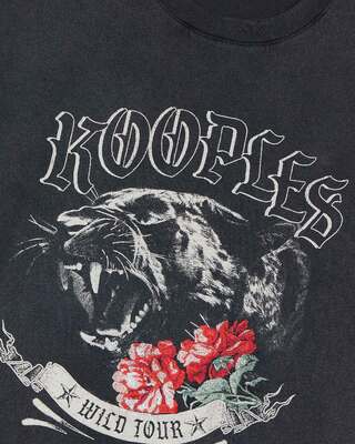 T-shirt with black screen print