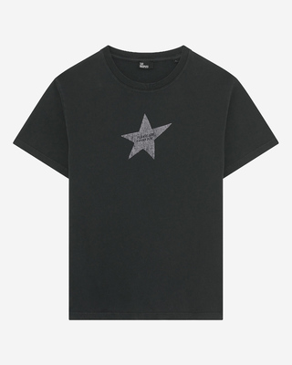T-shirt with black screen print