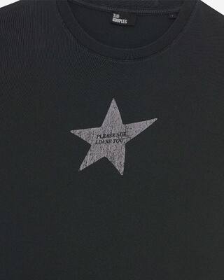 T-shirt with black screen print