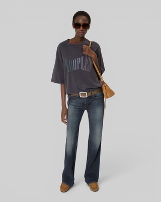 Oversized t-shirt with faded black screen print