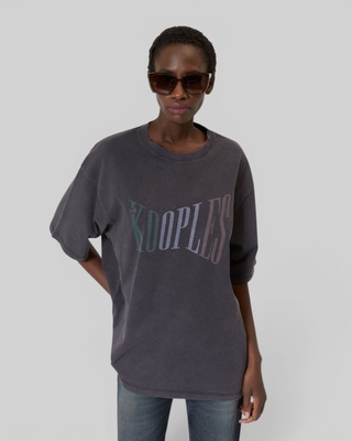 Oversized t-shirt with faded black screen print