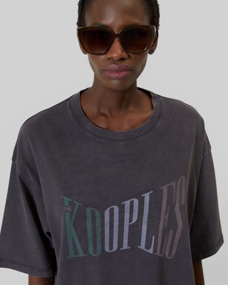 Oversized t-shirt with faded black screen print