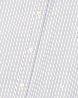 Blue striped shirt with contrasting collar
