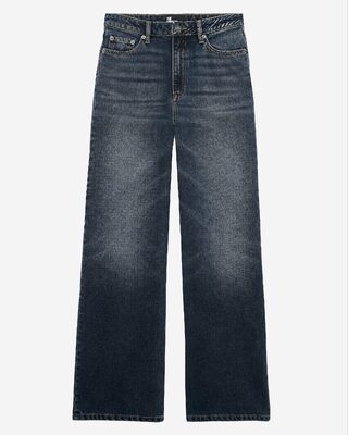 Blue wide-leg jeans