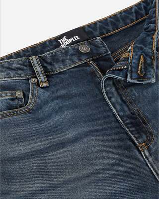 Blue wide-leg jeans