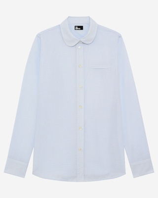Light blue micro check shirt