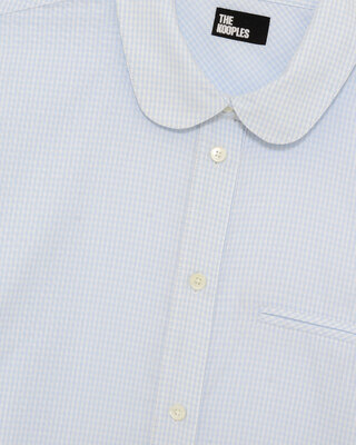 Light blue micro check shirt