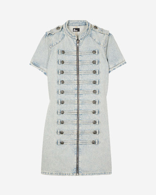 Blue denim short dress