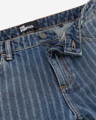 Blue pinstripe jeans