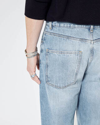 Light blue baggy jeans