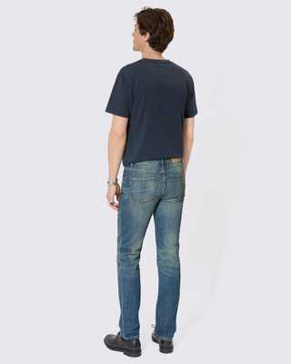 Medium blue washed slim jeans
