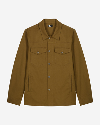 Overshirt with bronze patch pockets