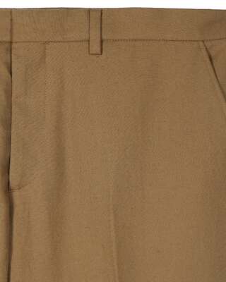 Cotton linen suit pants bronze