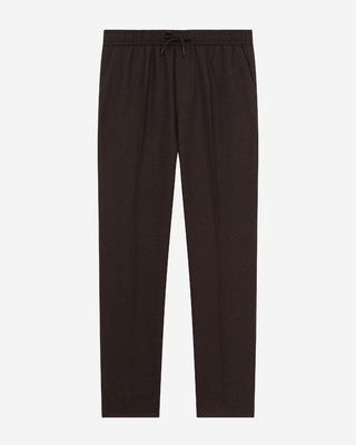 Brown wool straight pants