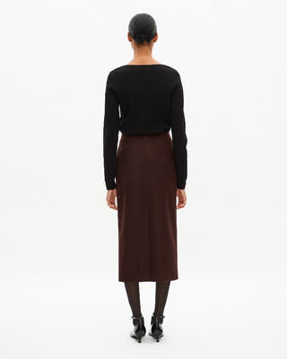 Long brown pencil skirt