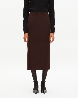 Long brown pencil skirt