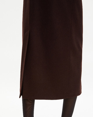 Long brown pencil skirt