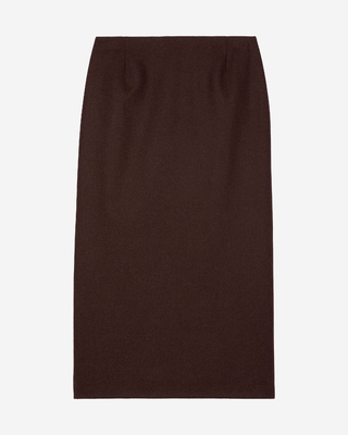 Long brown pencil skirt