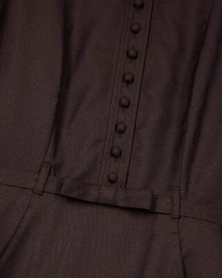 Short dress in brown wool