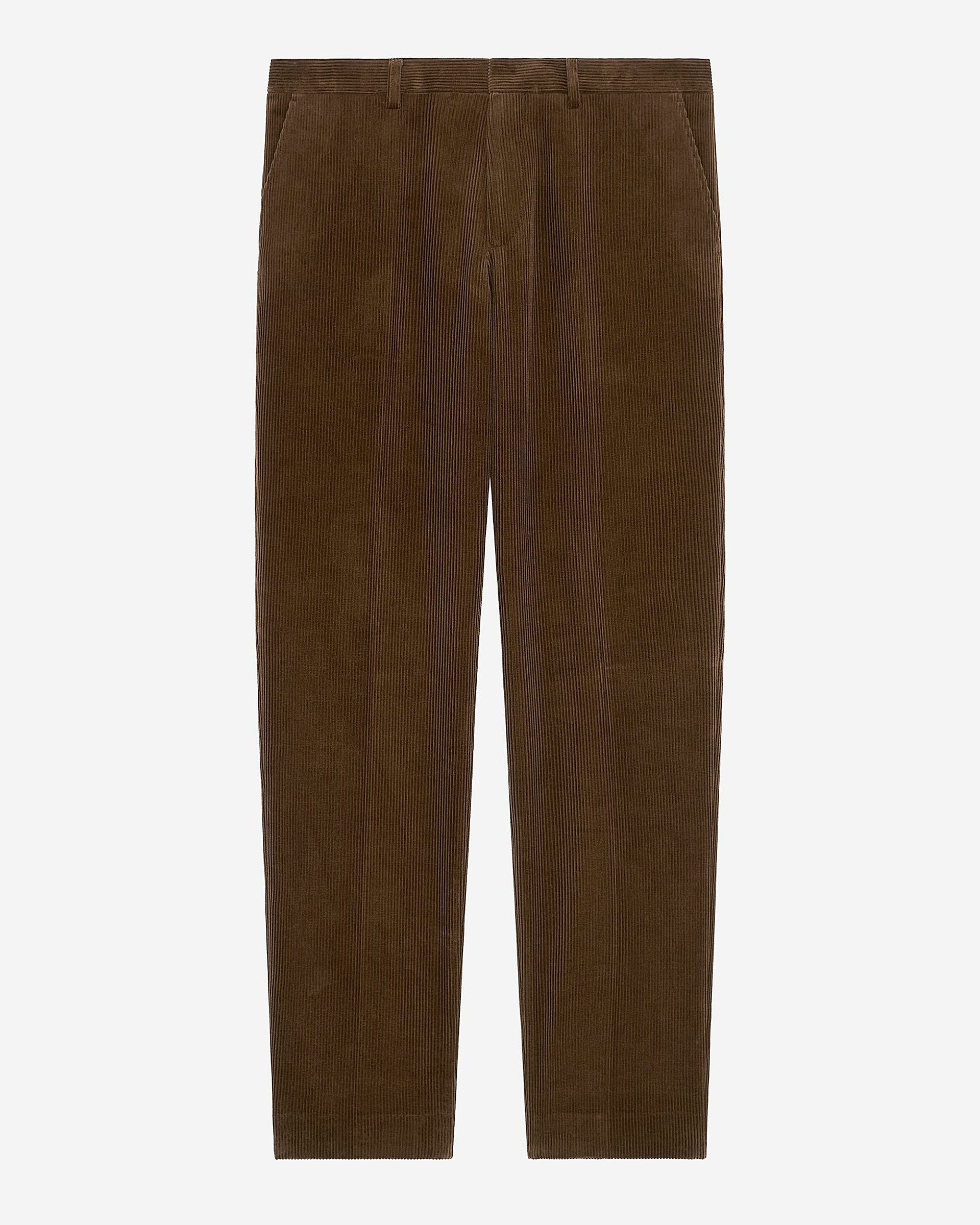Brown corduroy tailored suit pants