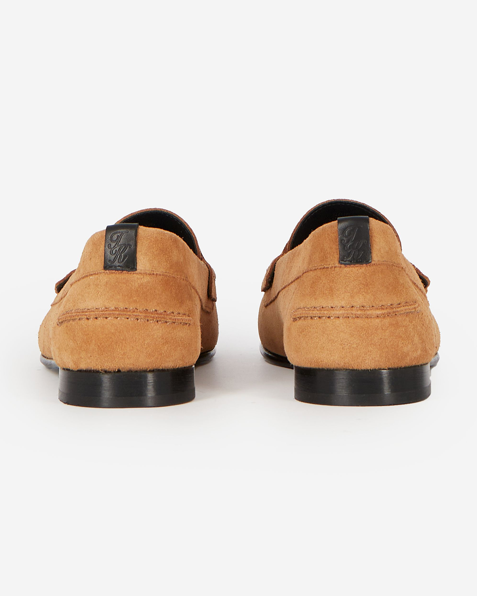 Camel suede leather moccasins