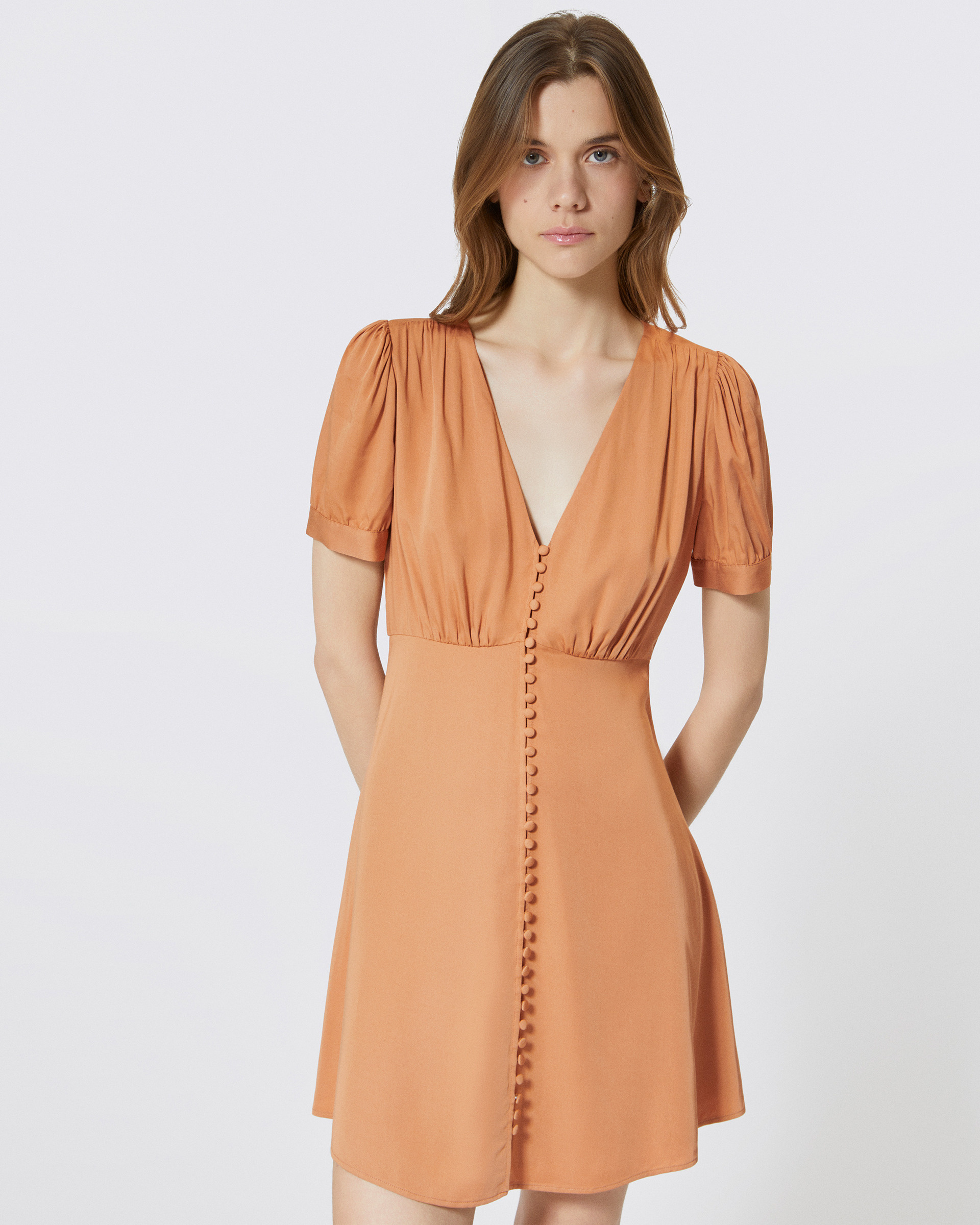 Light orange short dress