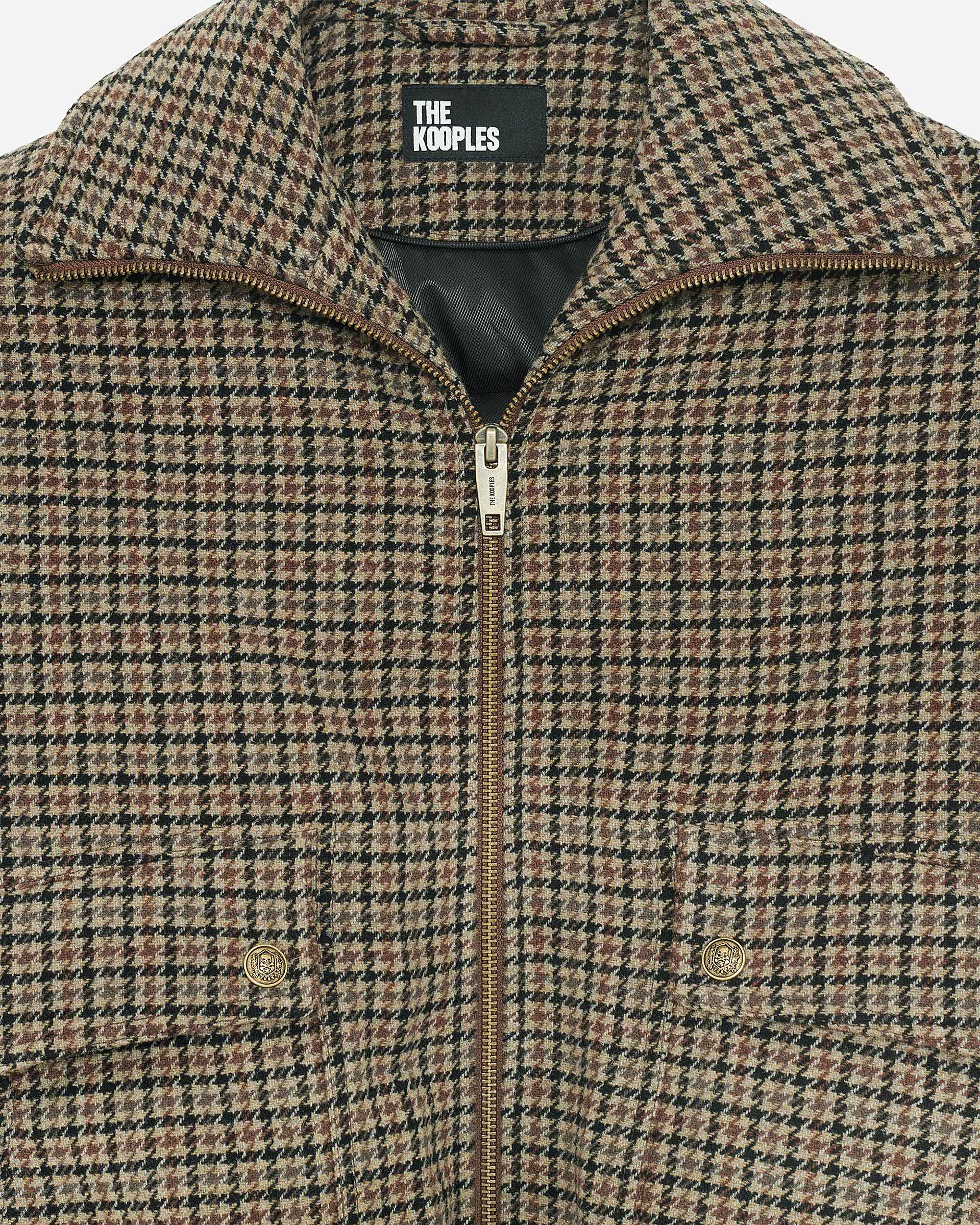 Camel wool houndstooth jacket
