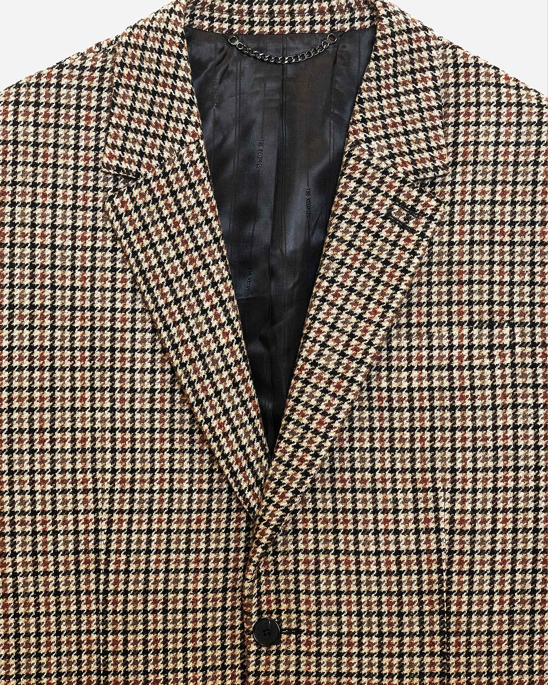 Brown and black houndstooth jacket