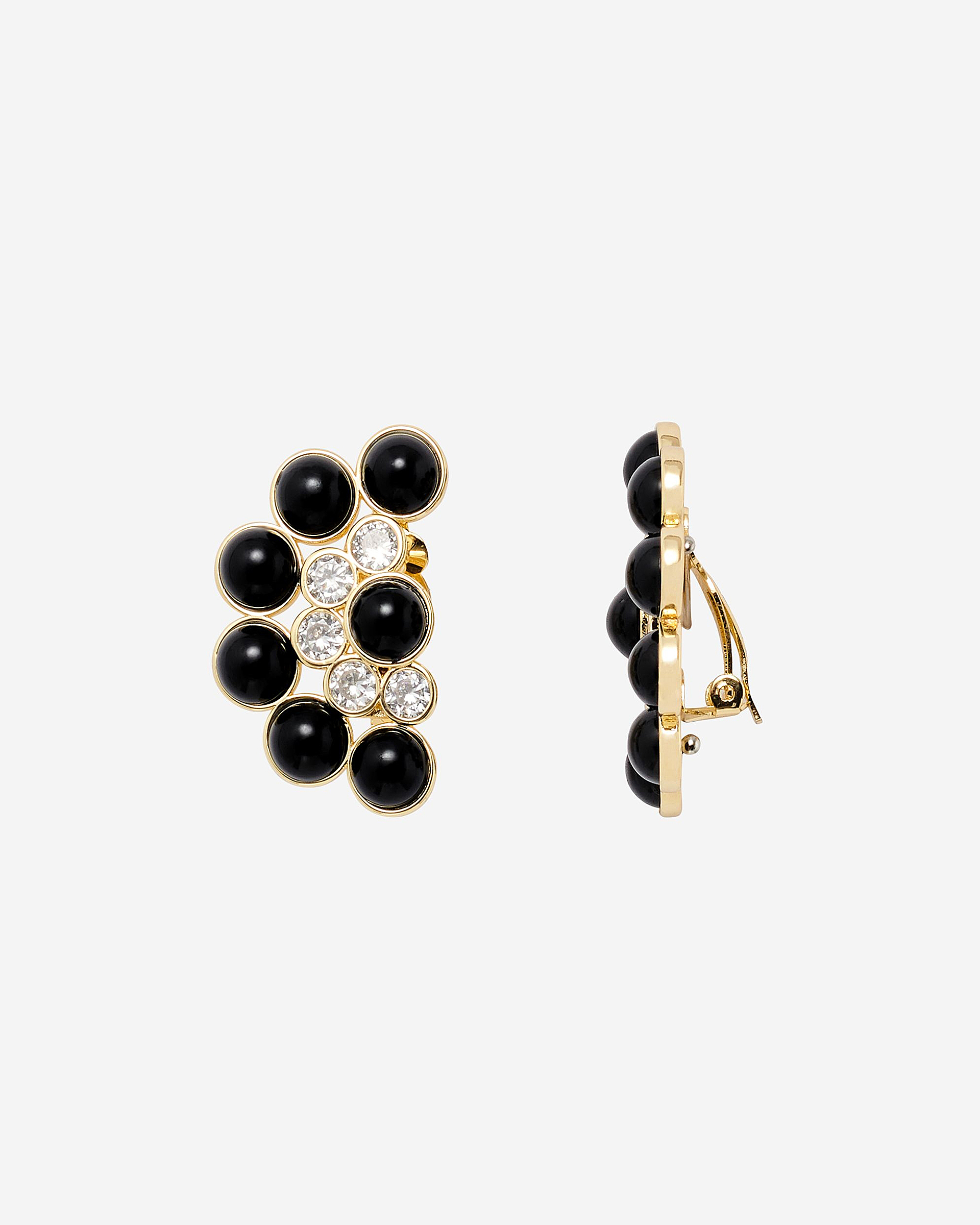Gold and black earrings