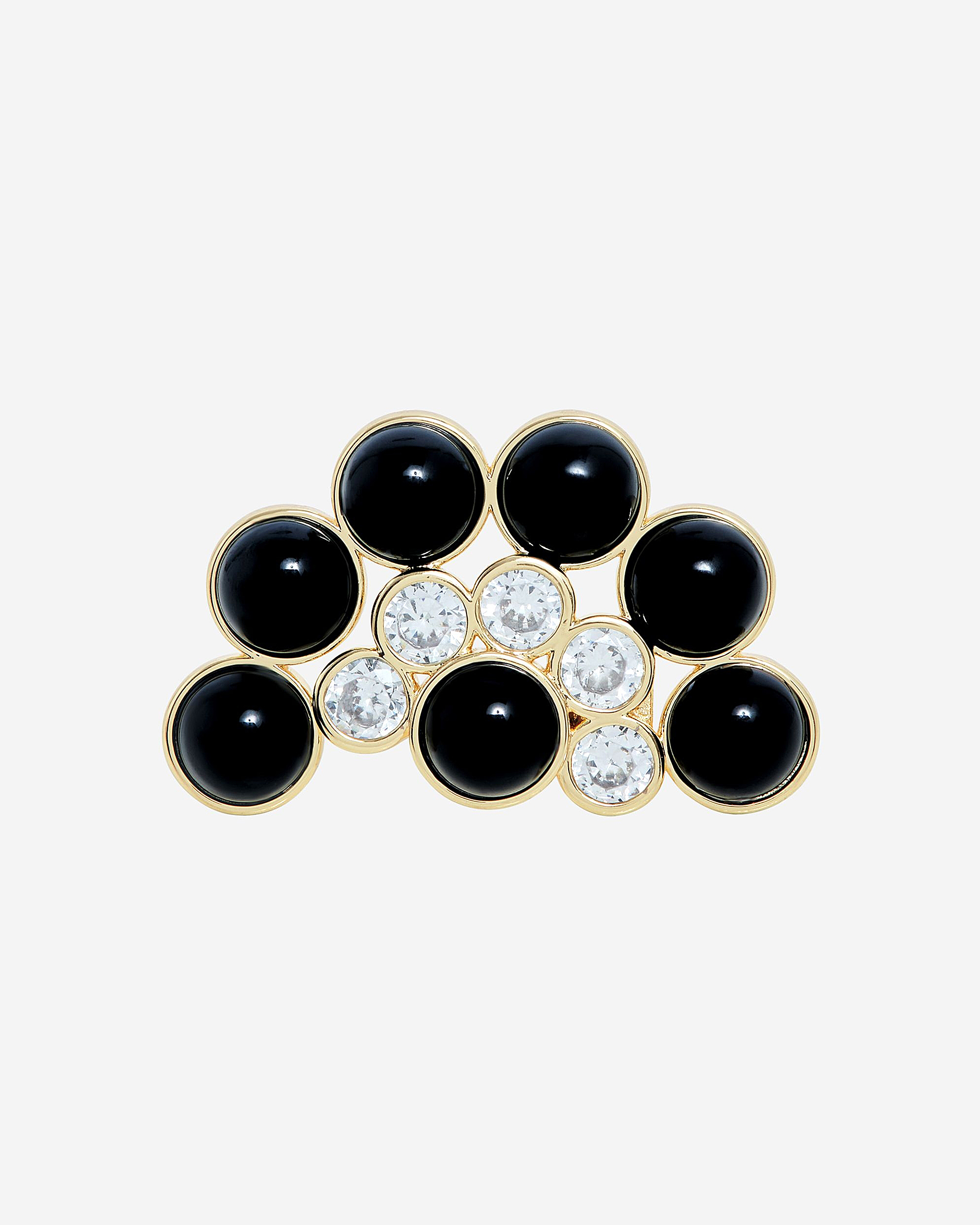 Gold and black earrings