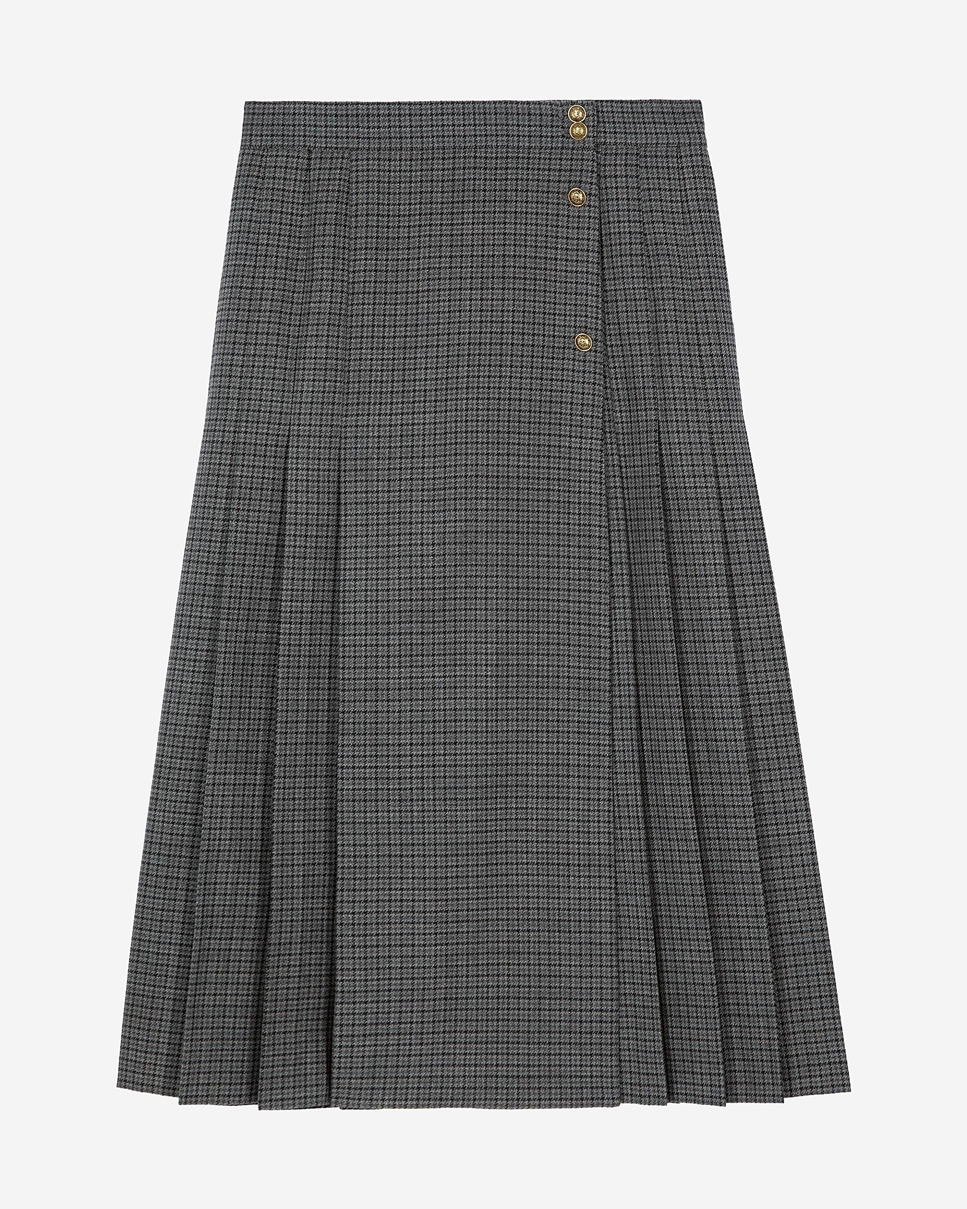Black and gray long wrap skirt