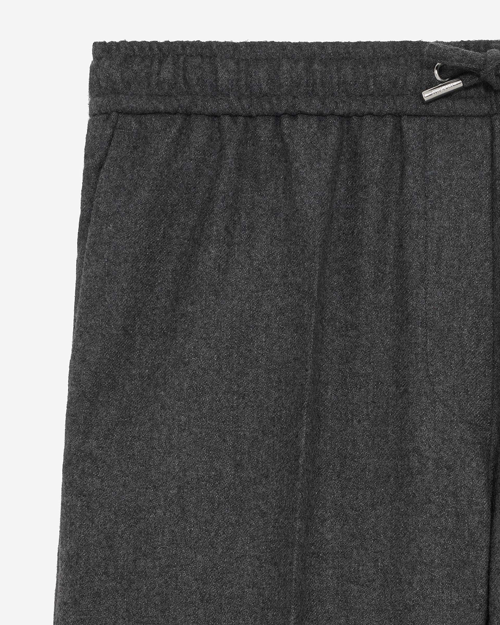 Dark grey flannel wide-leg pants