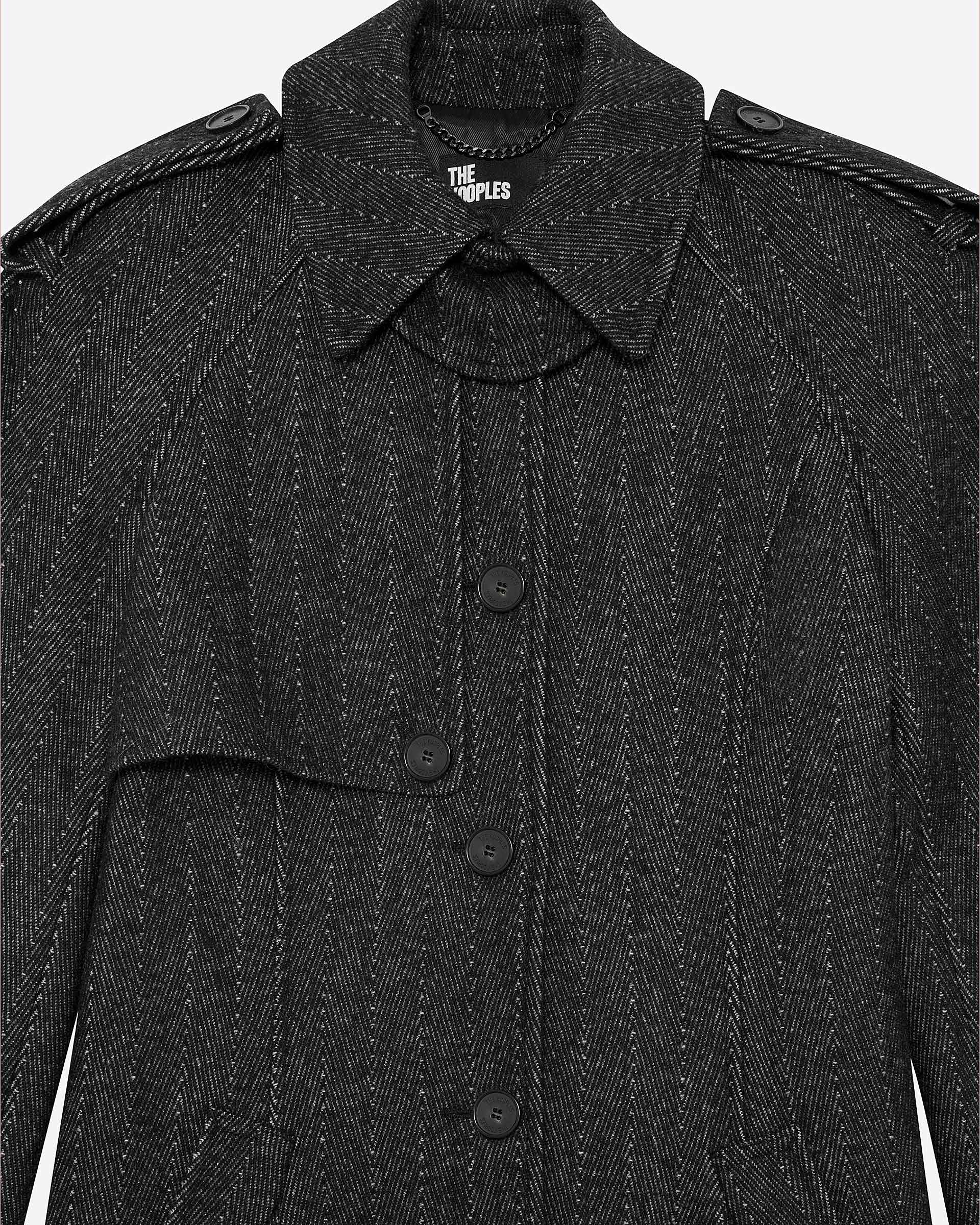 Long dark gray wool coat