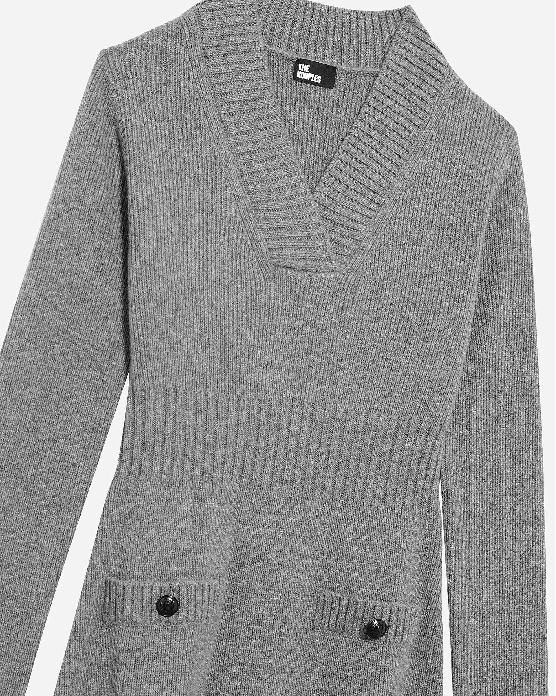 Long dress in grey wool