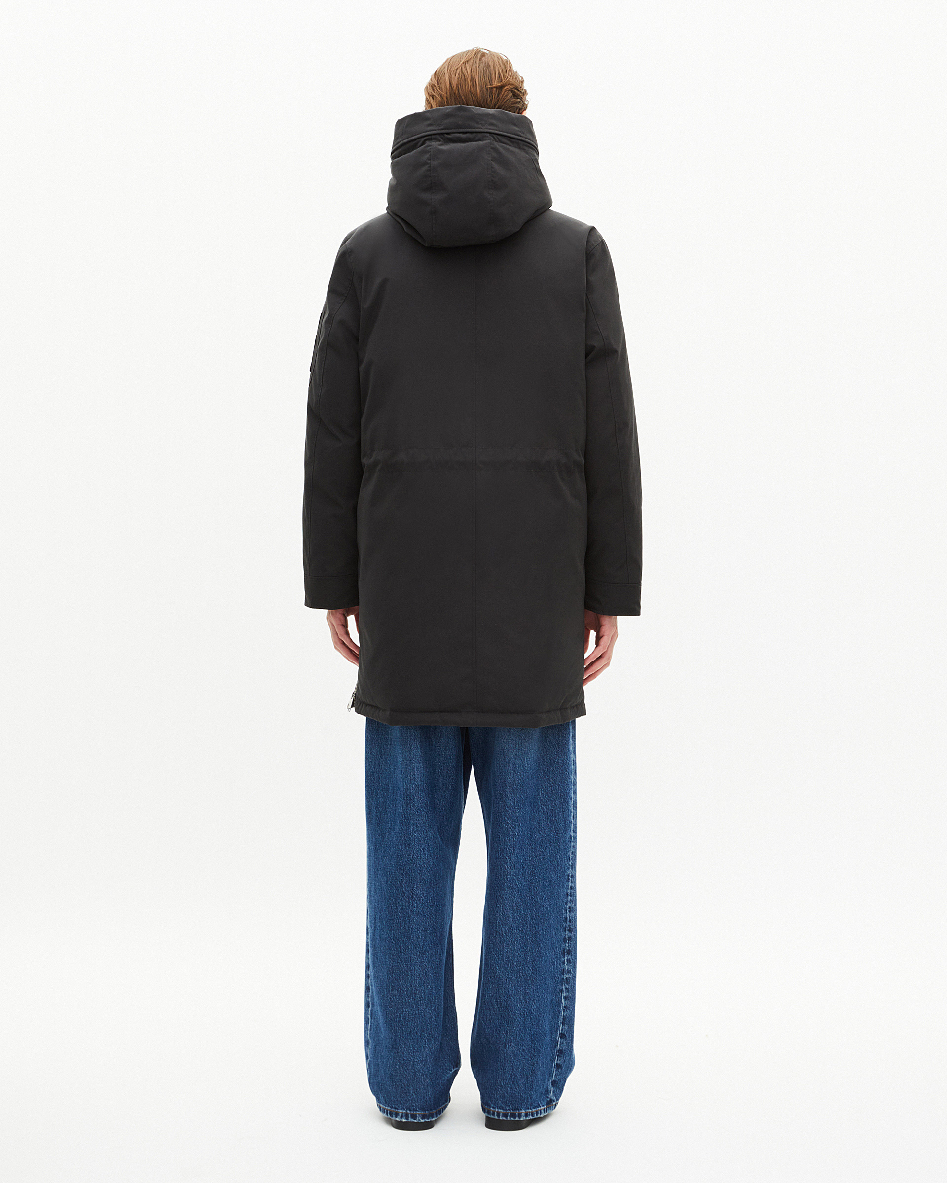 Grey water-repellent parka