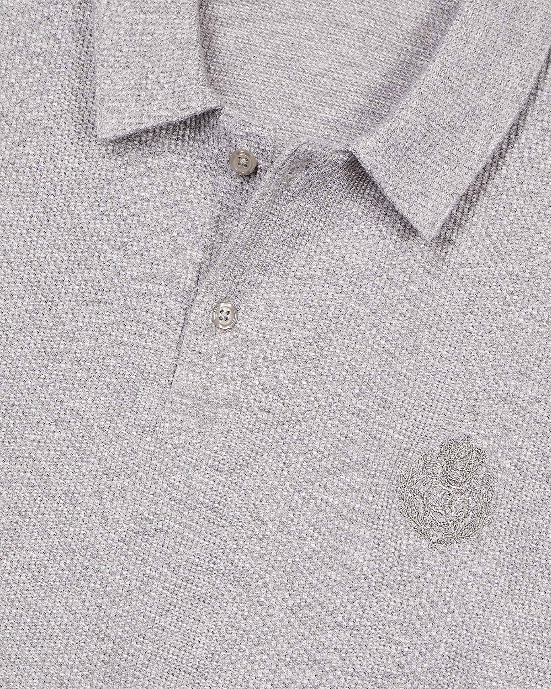 Honeycomb polo shirt with grey crest
