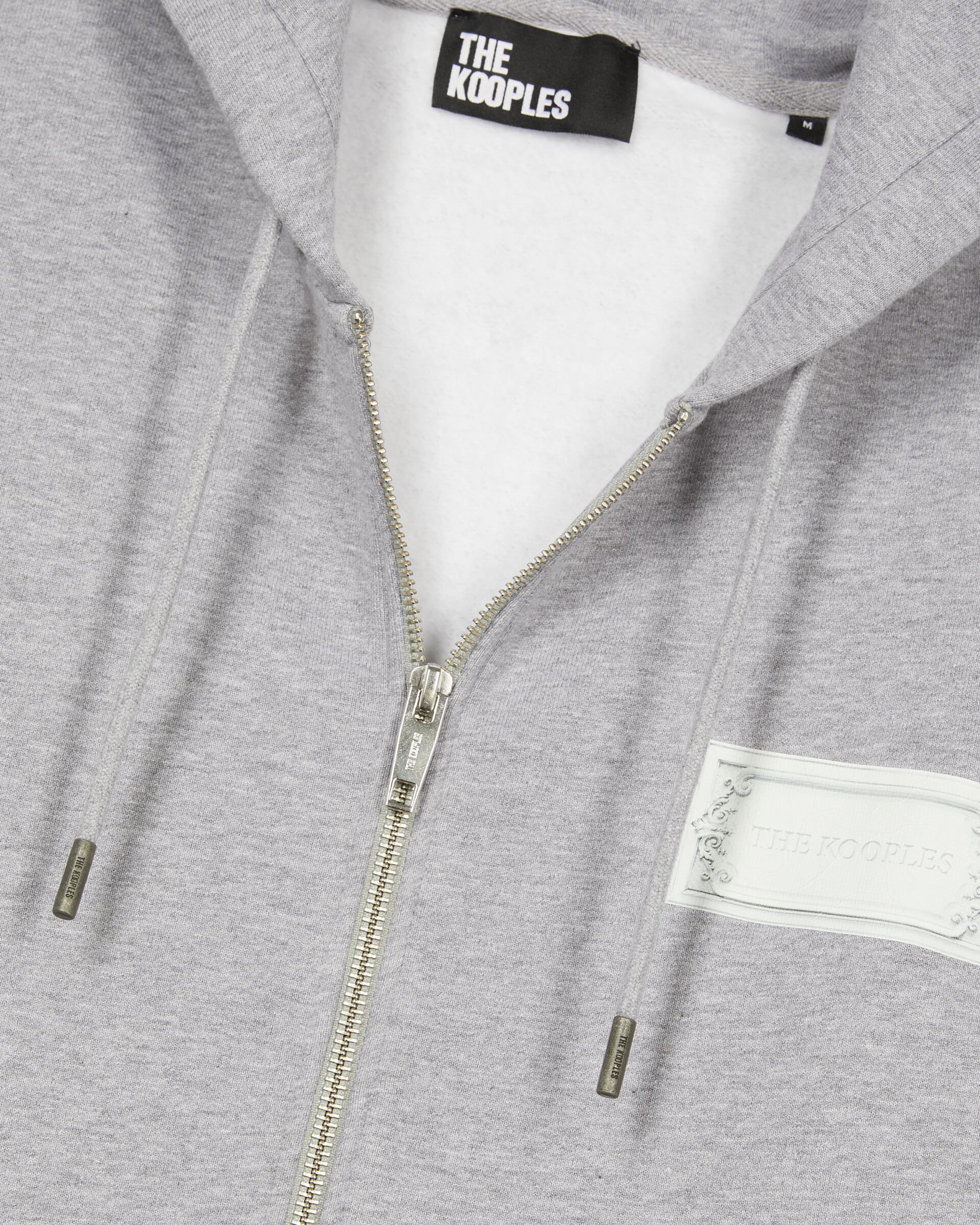 Zipped sweatshirt with black silk-screen print