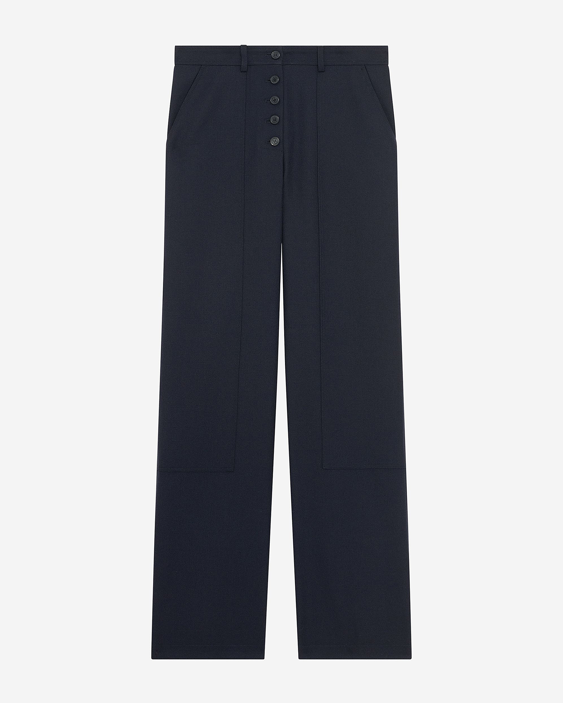 Navy button-down pants