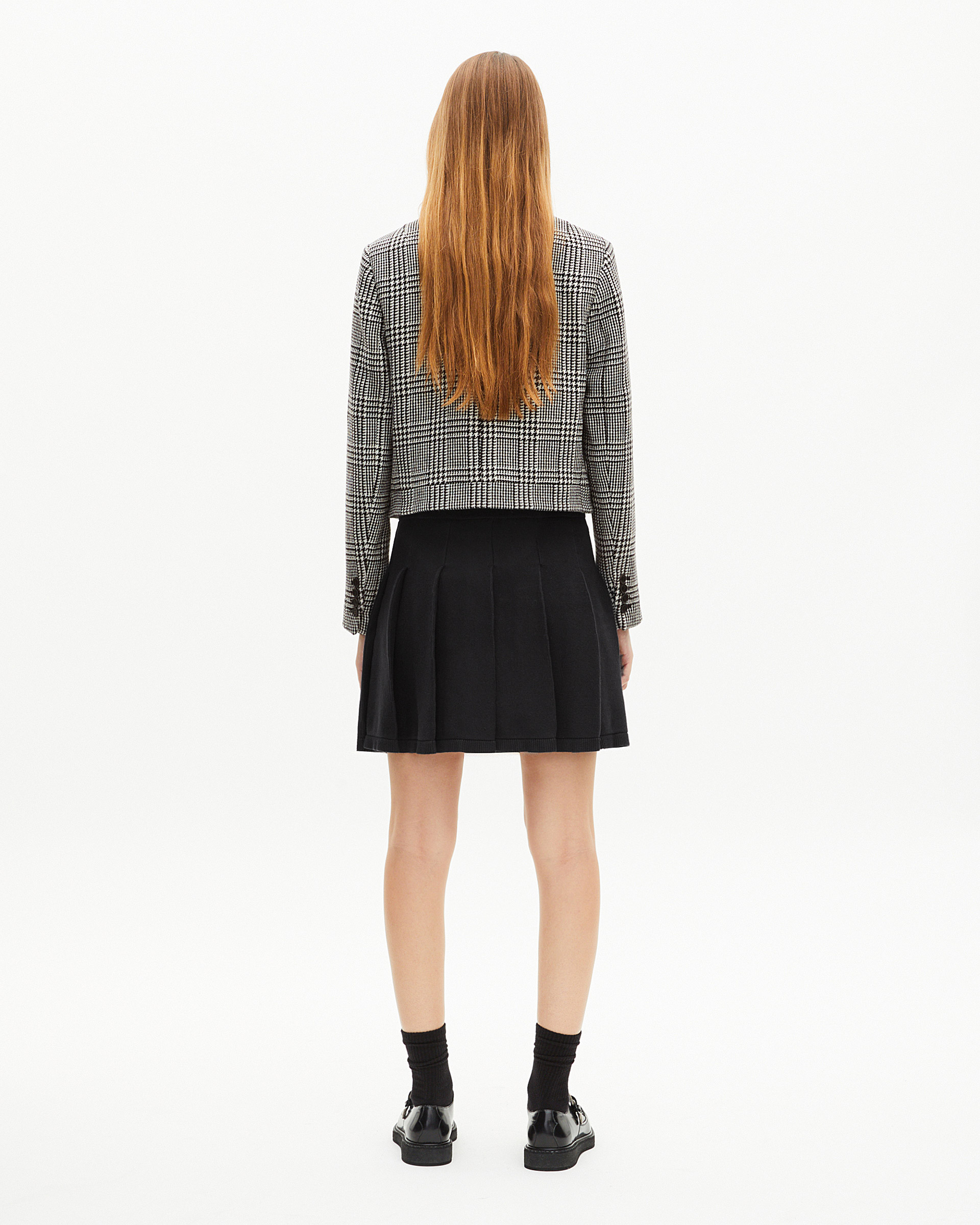 Short black mesh skirt