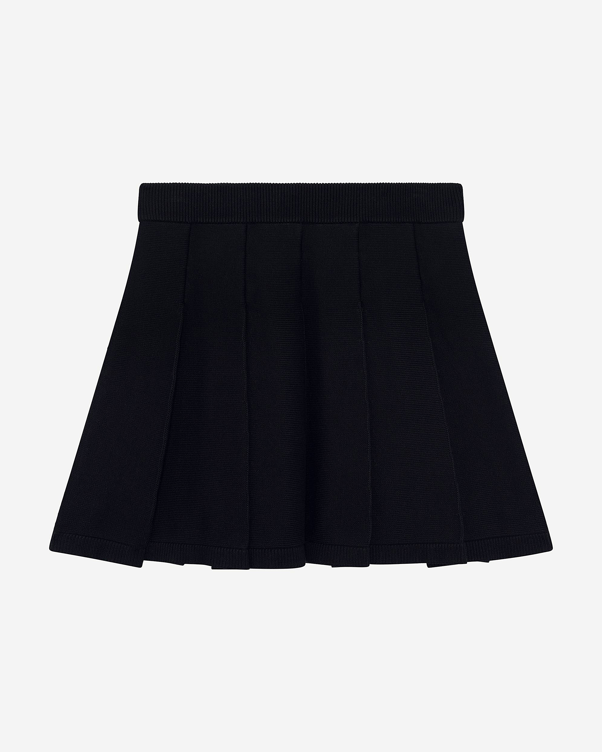Short black mesh skirt